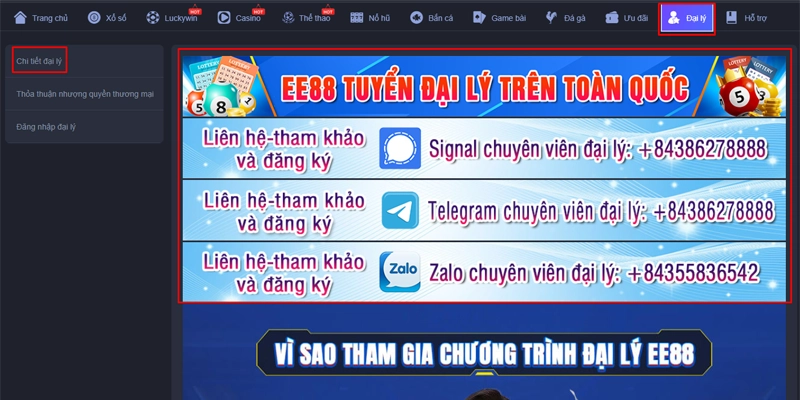 Điều kiện và quy trình đăng ký đại lý EE88